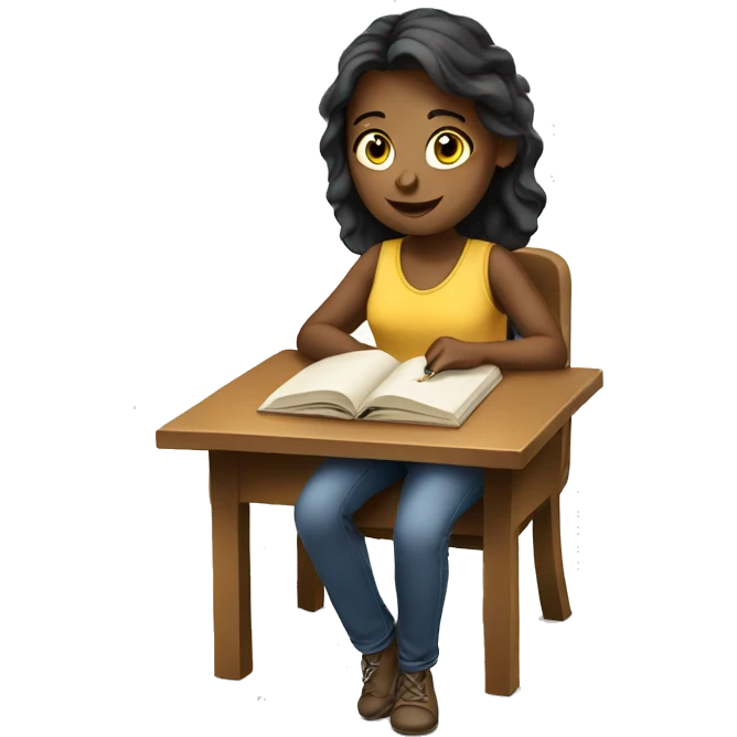 girl studying emoji