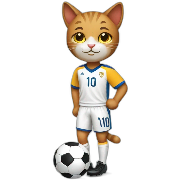 cat soccer player emoji