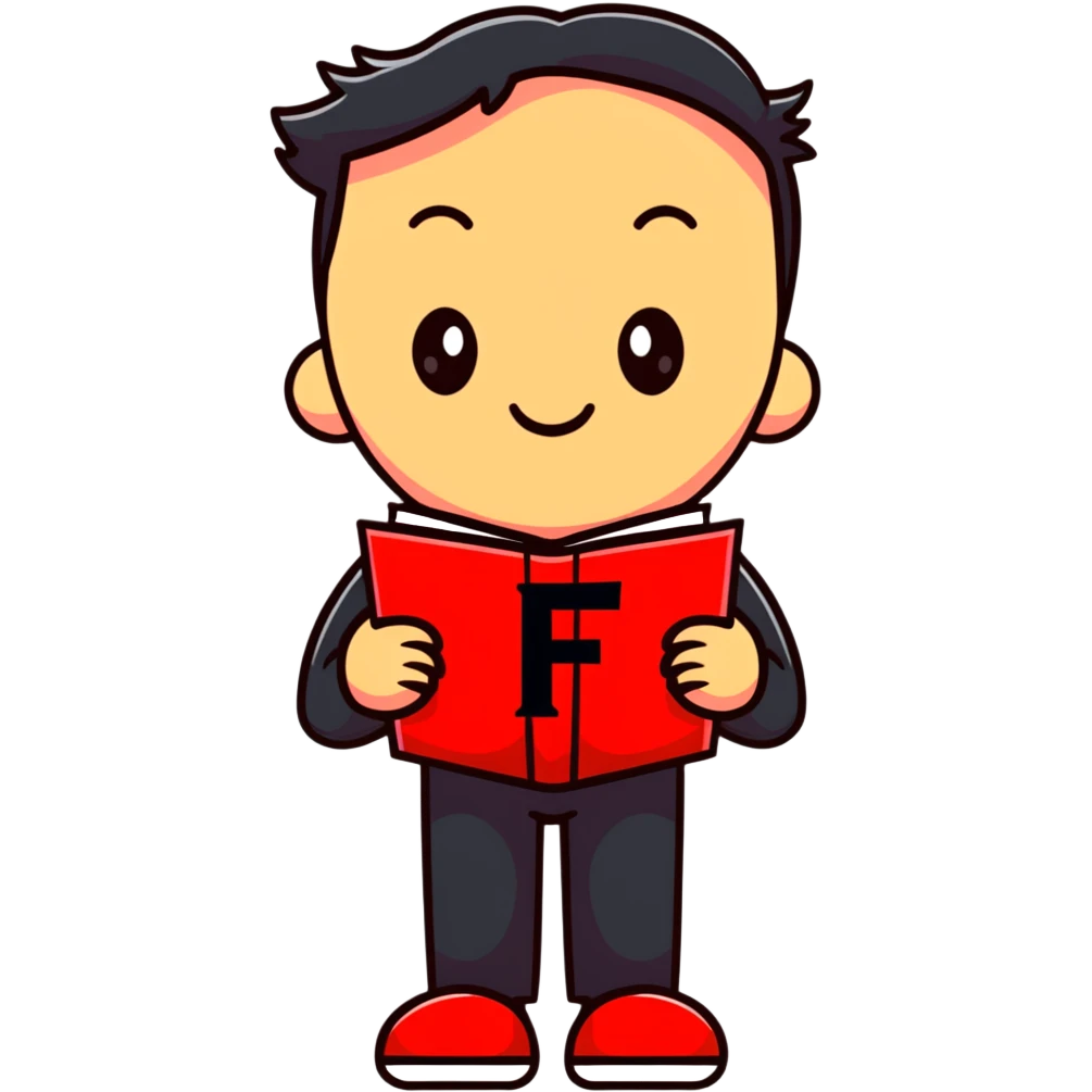 student with red F grade and slumped posture emoji