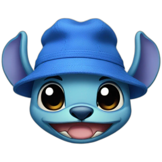 Stich with blue hat emoji