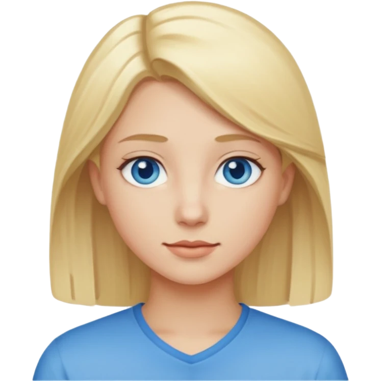 Blonde hair blue eyes emoji  emoji