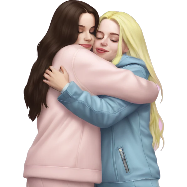 lana del rey hug with billie eilish emoji
