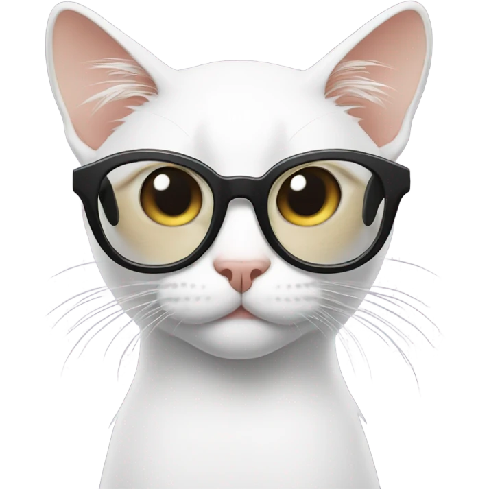 Cat wearing glasses emoji