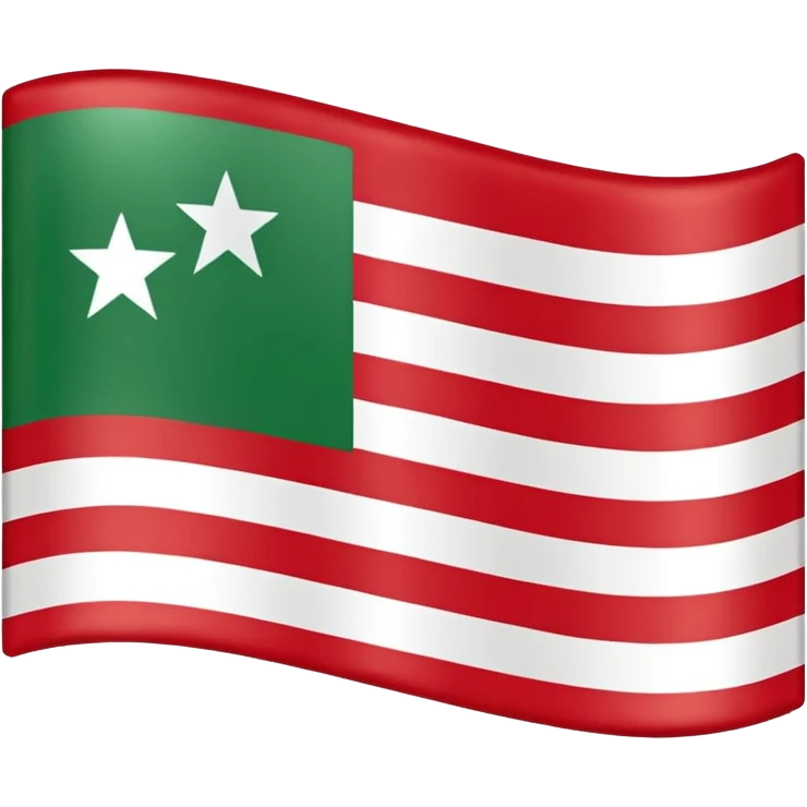 La bandera de yucatan  tiene rojo ,blanco , verde y estrellas blancas emoji