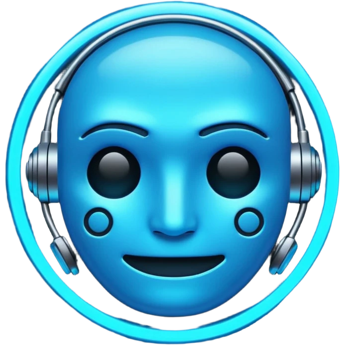 Neon cyberpunk emoji face, blue glow. Text: CERTIFIED TIME-WASTER.

 emoji