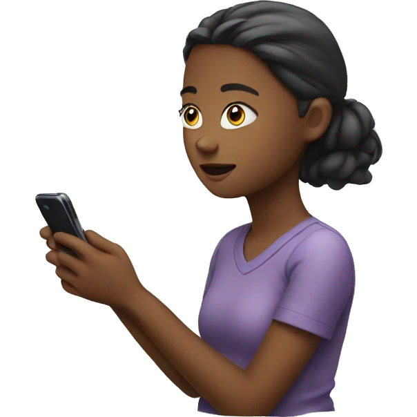 Girl watching her phone  emoji