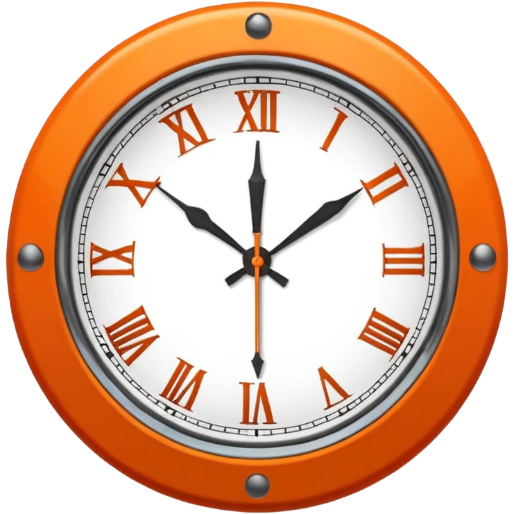 orange clock emoji