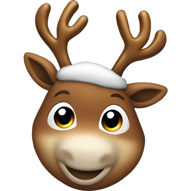 Dancing raindeer as DJ and party lights emoji