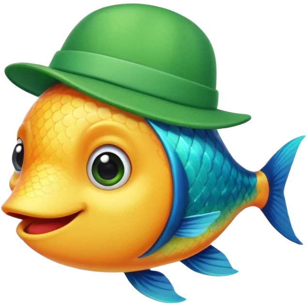 fish with green hat emoji