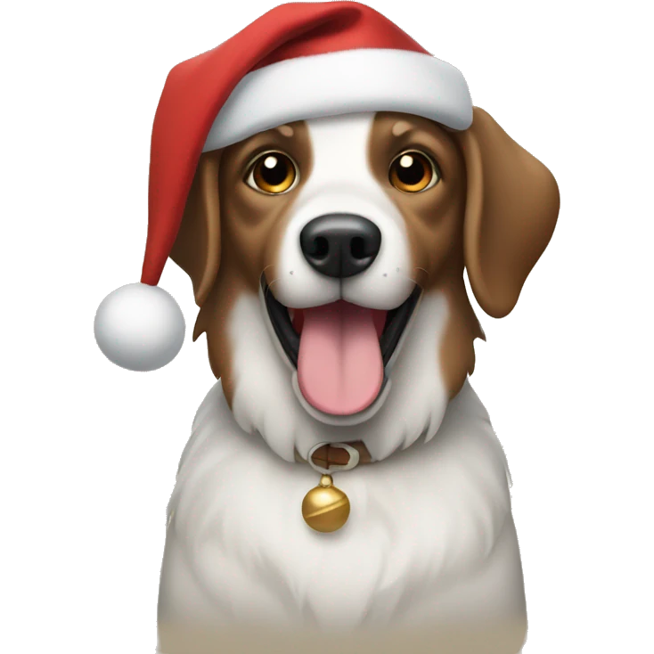 Christmas dog emoji