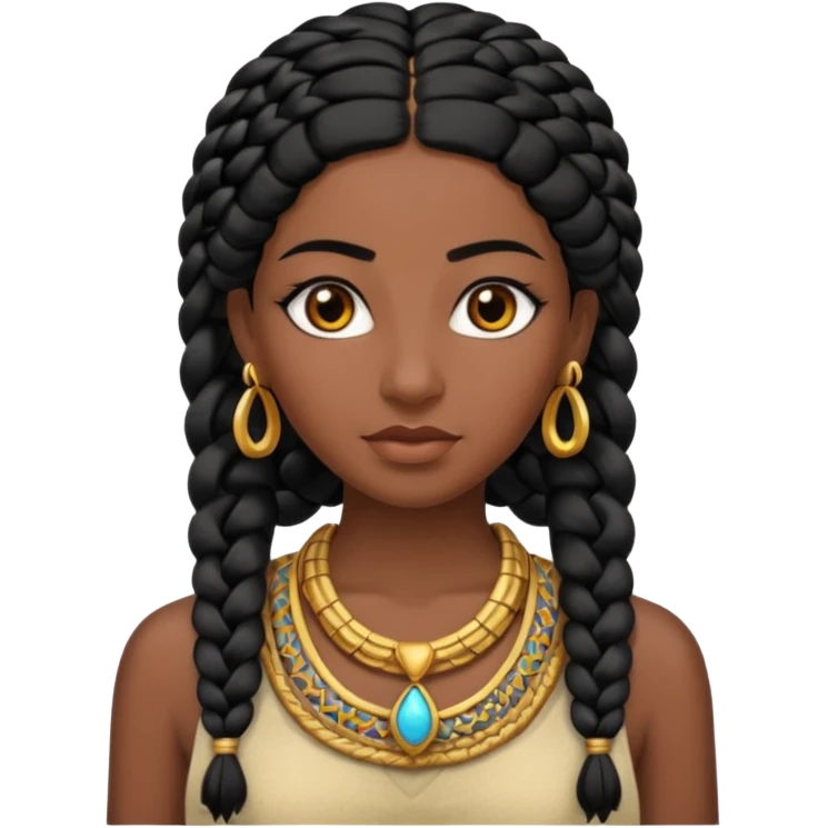 Egyptian woman with braided hair emoji