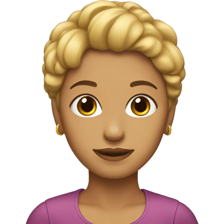 Mujer de pelo  emoji
