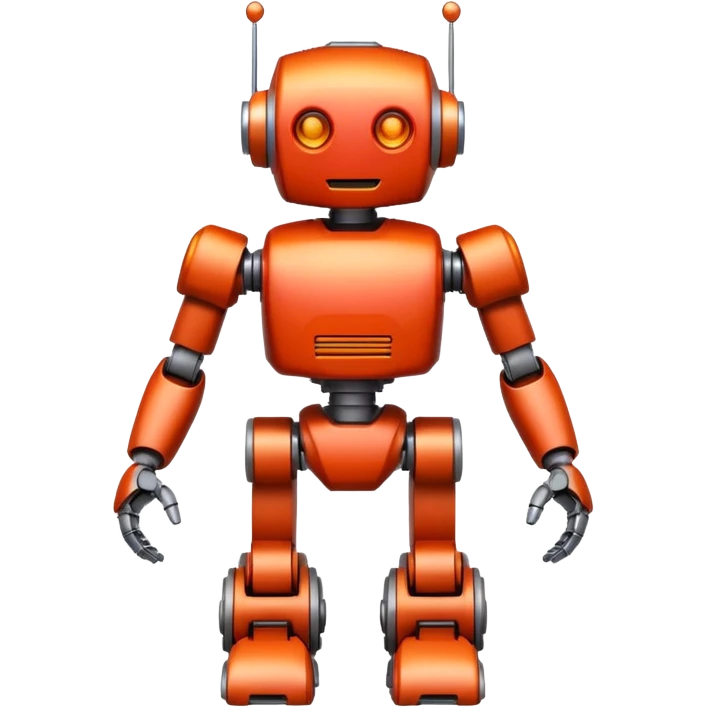 red and orange robot emoji