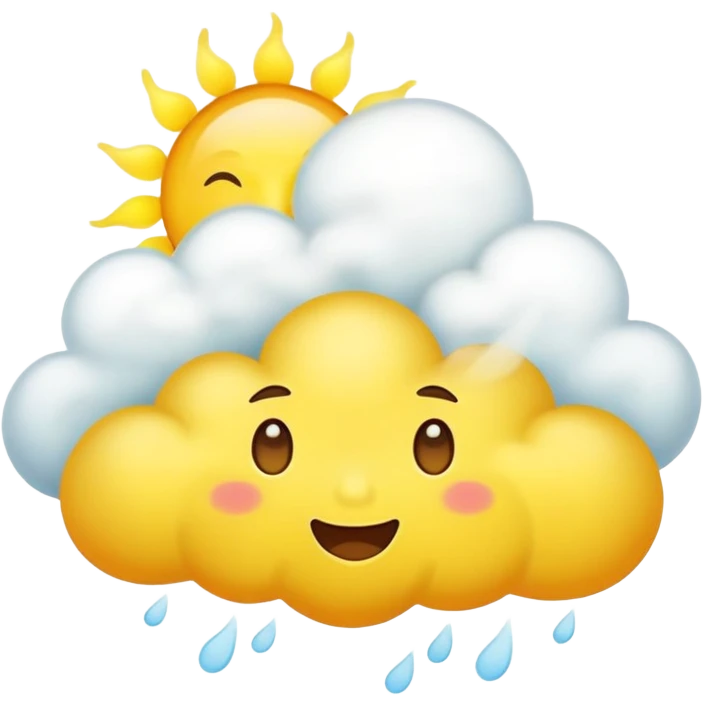 Yellow cloud with sun emoji
