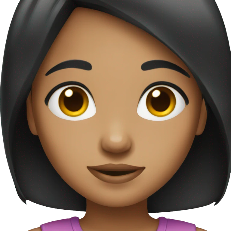 Black hair girl emoji