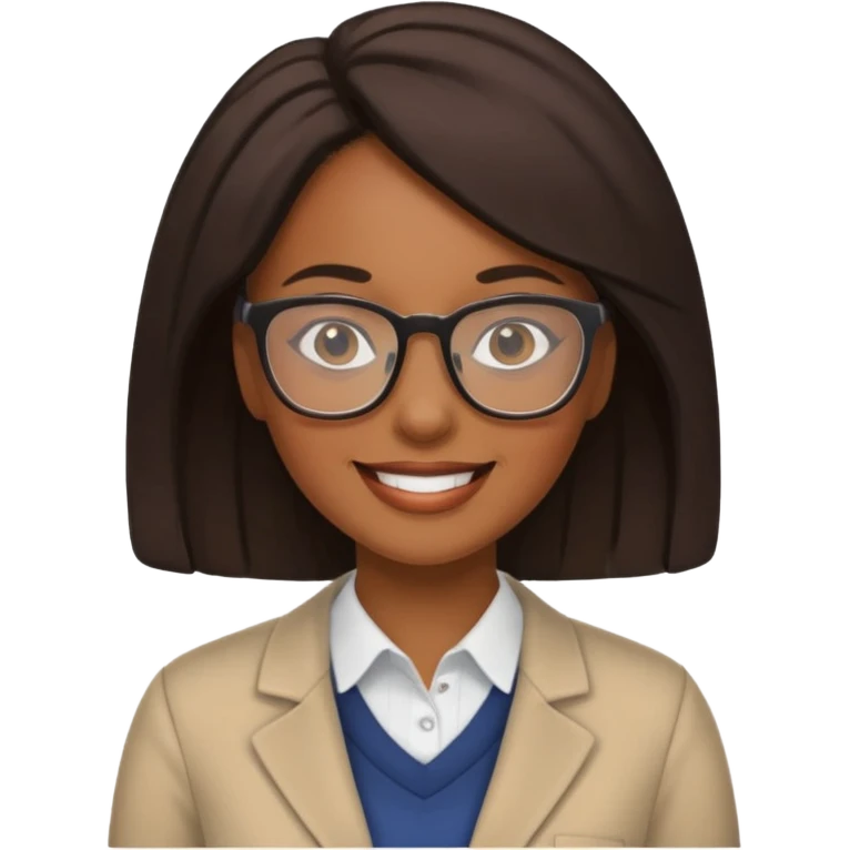 Black female teacher emoji