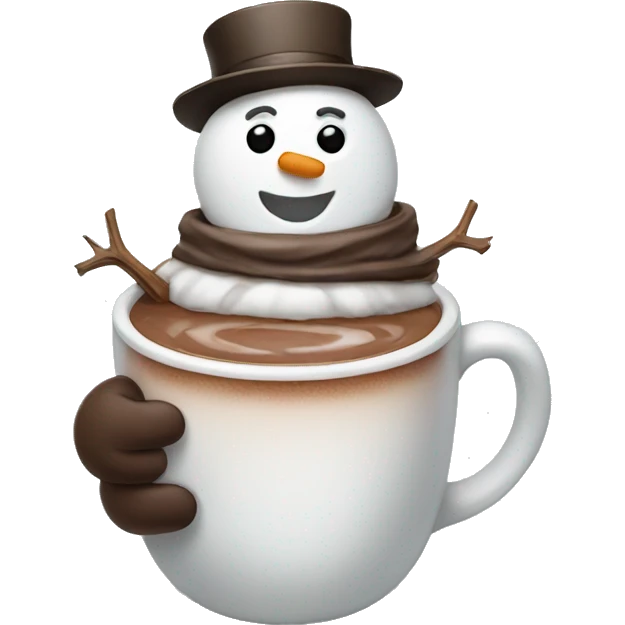 snowman with hot chocolate  emoji