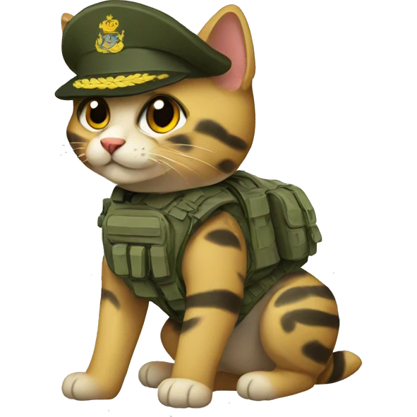 military cat Ukrainian marines emoji