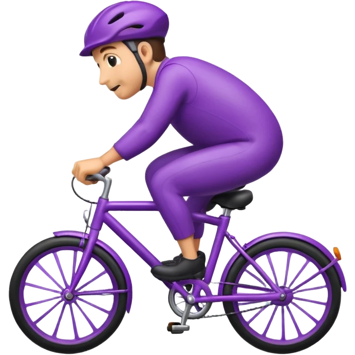 Eggplant riding a bike emoji