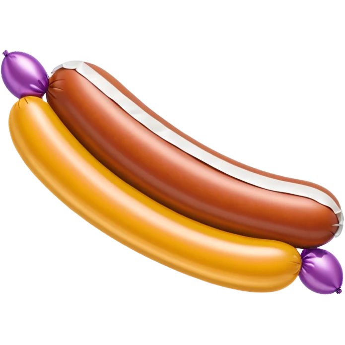 kielbasa jeff koons style inflatable balloon sausage sculpture art  emoji