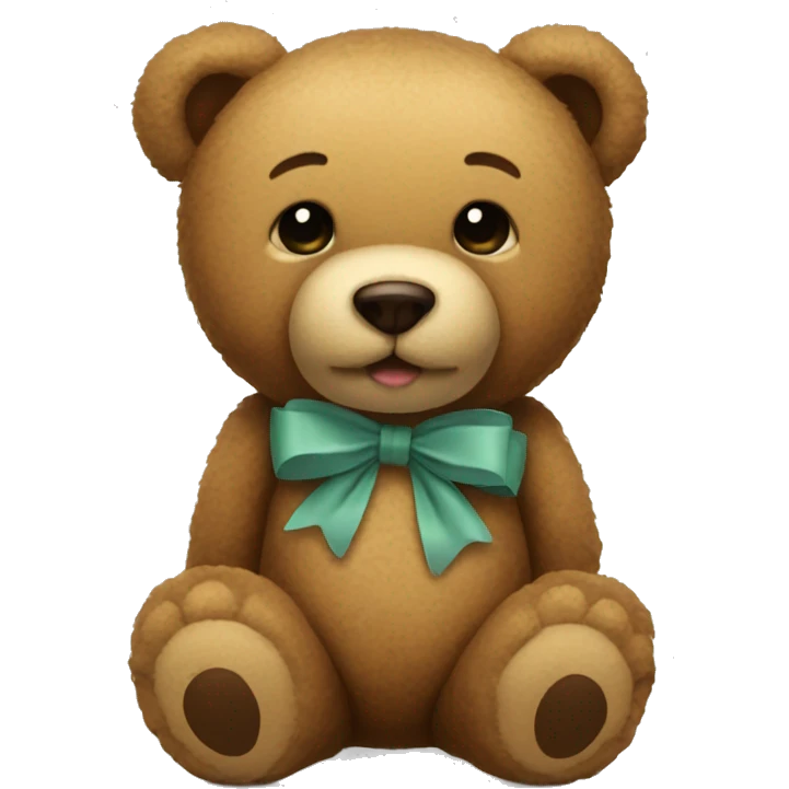 A teddy bear with a bow emoji