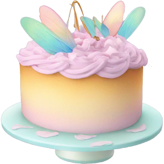 Fairy pastel cake emoji