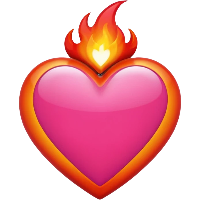 Black, red, hot pink heart make it way more flashy, lightly wreathed in flame tone down the flames a little  emoji