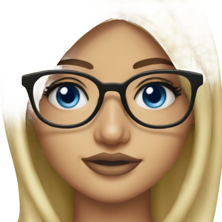 Blonde Kylie Jenner blue eyes wearing glasses  emoji
