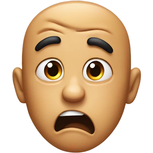 an emoji with a face of disgust and astonishment emoji