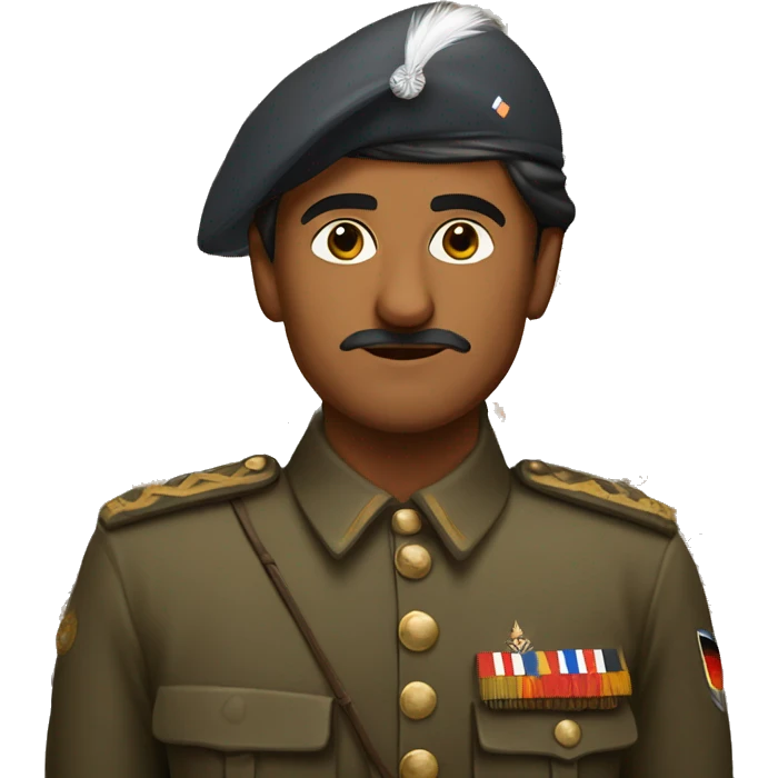 Indian dude with German Ww2 uniform emoji