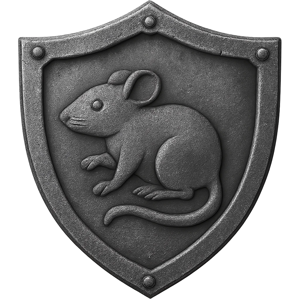 Create an iron version of this shield with the same shape, looking a little worn and realistic metallic iron. The style should emulate emoji style with a transparent background. emoji