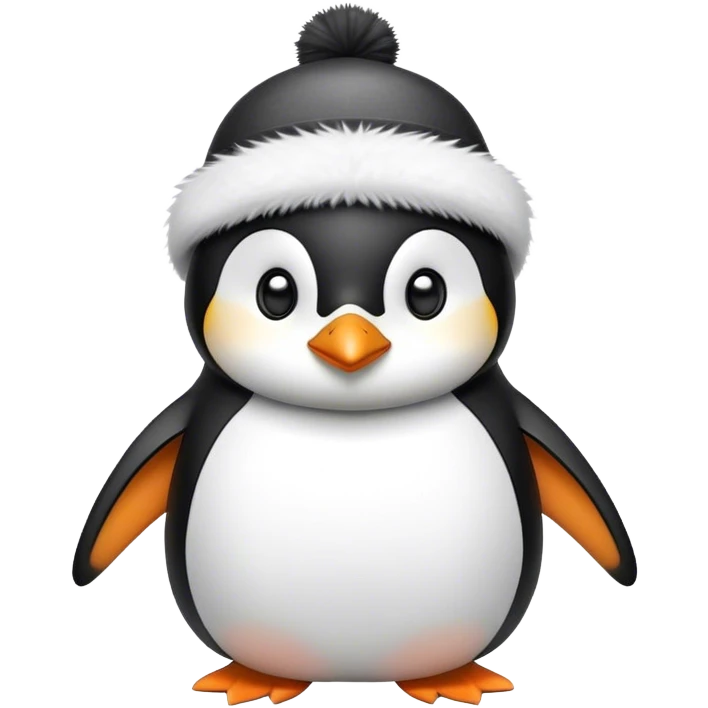 Pinguim de chapéu emoji