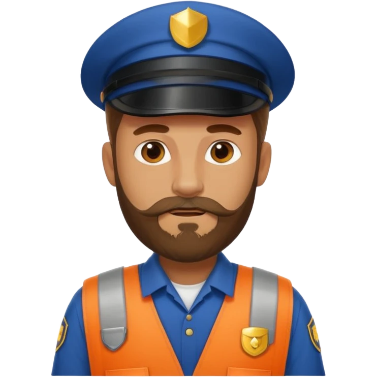 bearded courier emoji