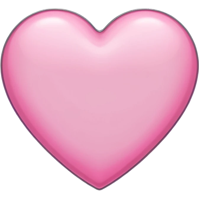 white heart with metallic pink border emoji