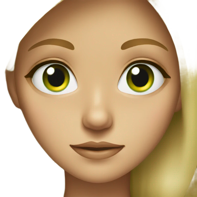 Blonde girl with green eyes  emoji
