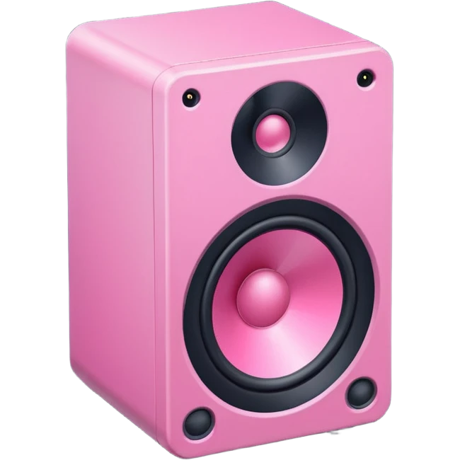mac os icon pink audio speaker isometric emoji