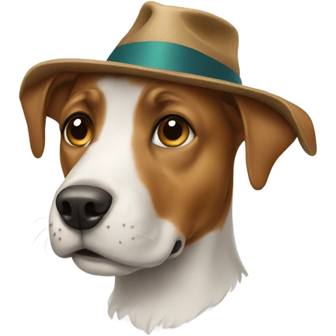 Dog wearing hat emoji