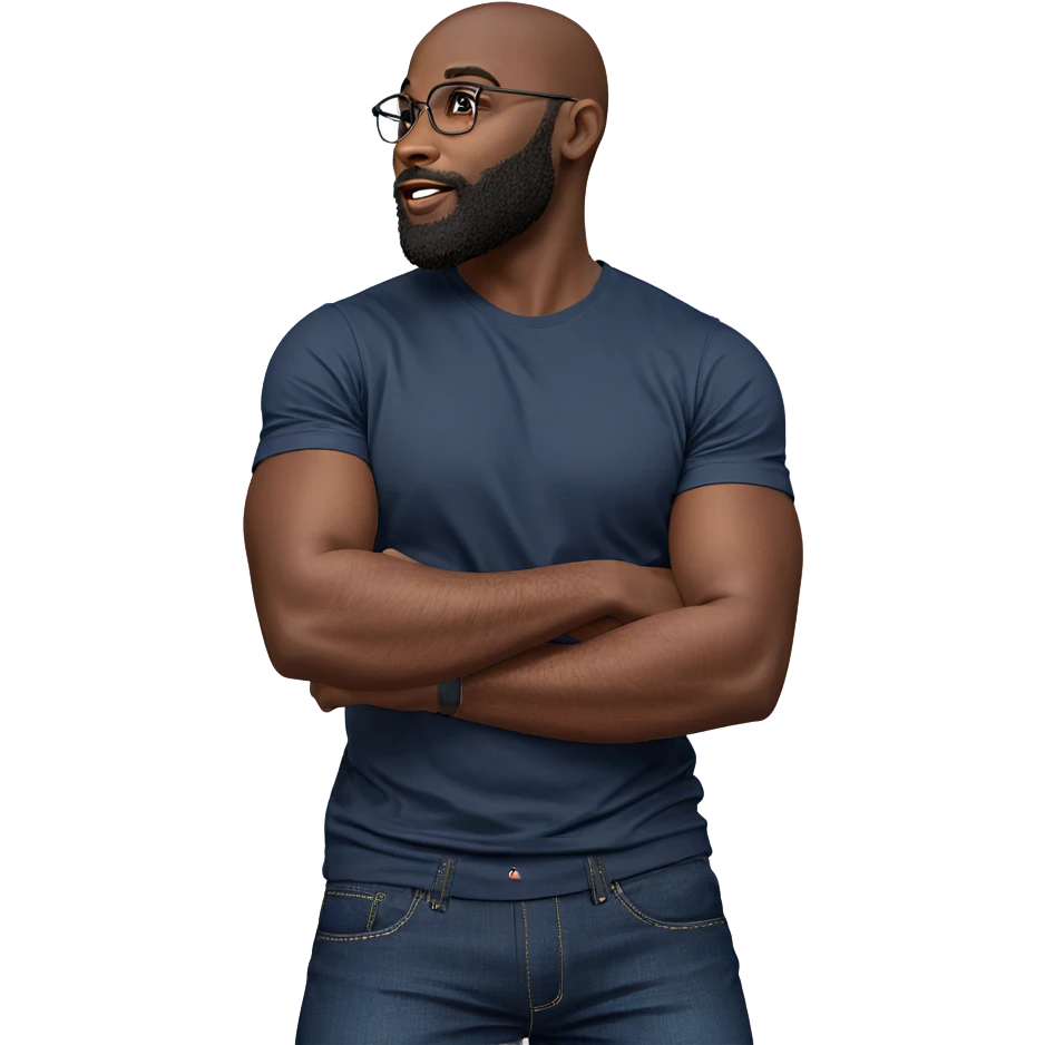 confident dark-skinned male portrait emoji
