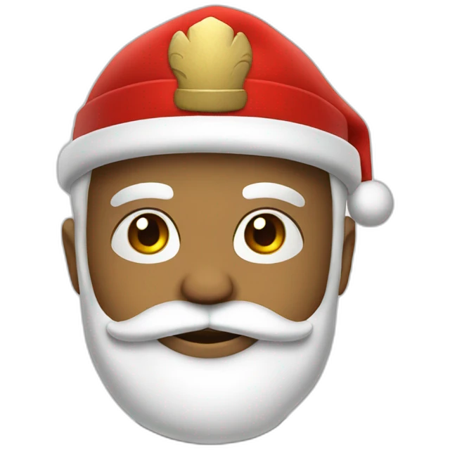Santa Claus in soldier uniform emoji