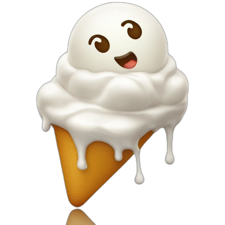 Chat mange une glace emoji