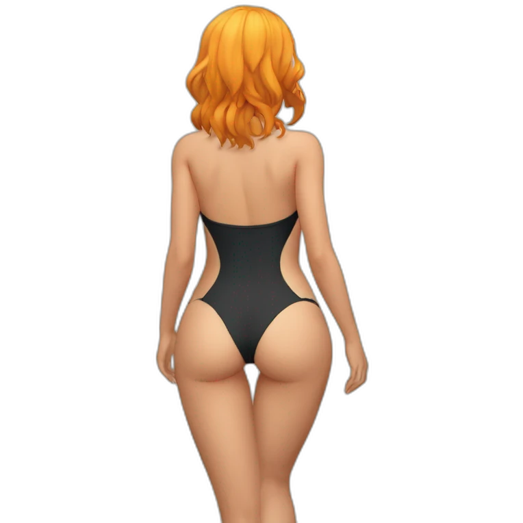 nami full body pawg swimsuit back shot emoji