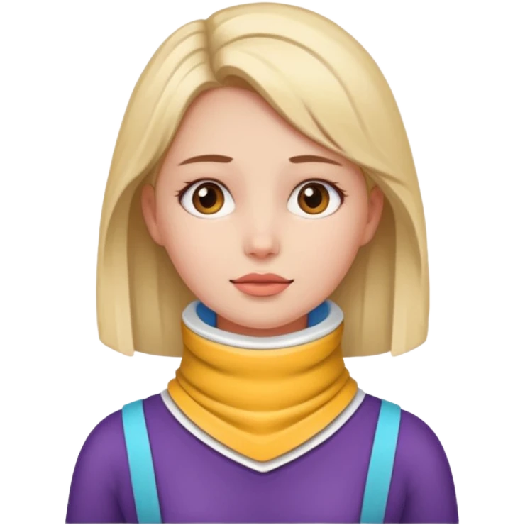 Girl with neck brace emoji
