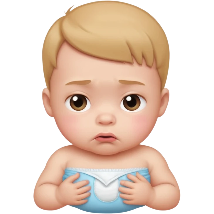 Pouting face wear disposable diaper emoji