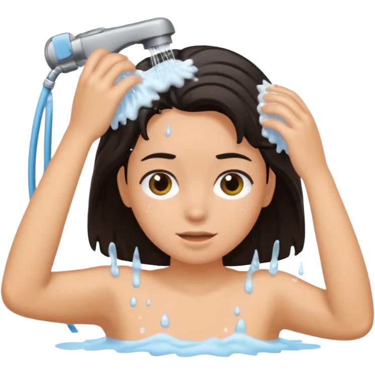 Hair washing emoji