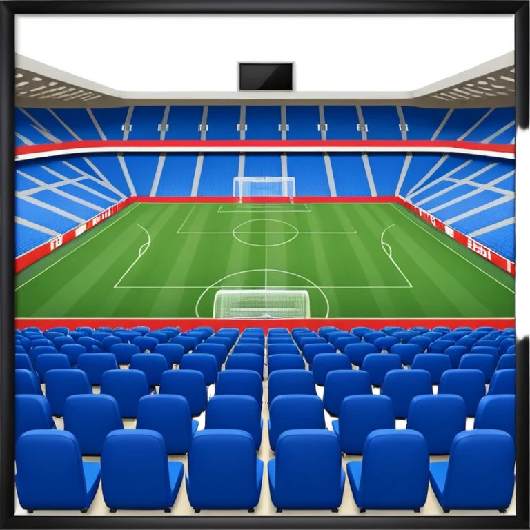fc basel soccer stadium with blue seats emoji