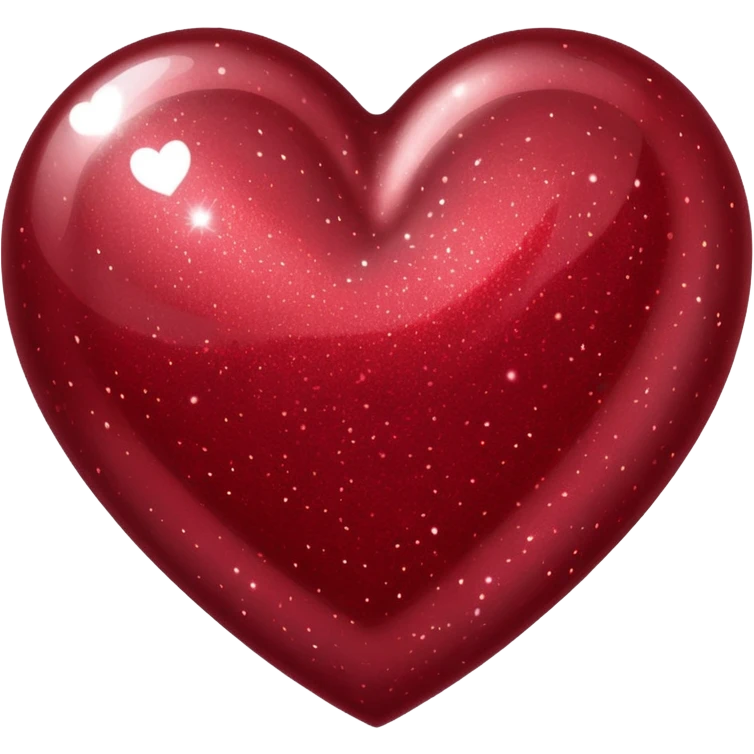 dark red sparkly heart with a subtle shine emoji