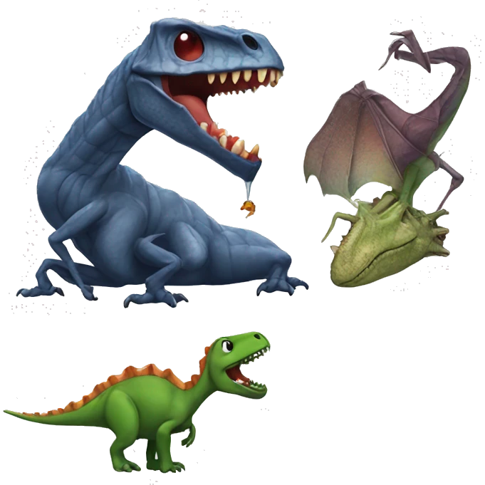 Spider Eating a Dinosaur emoji
