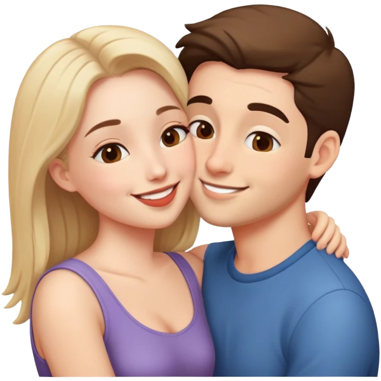 Friends kissing emoji