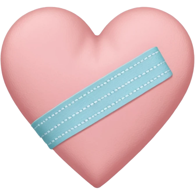 A minimalist pastel illustration of a heart with a small bandage, inspired by the ❤️‍🩹 emoji. Soft pastel colors — dusty pink emoji