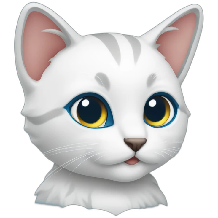dunkelblaue Babykatze mit türkiser Wollmütze emoji